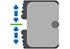 Parallel verschiebbare Schrittbreite